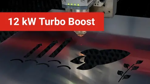 Faser Laserschneidmaschine 12 kW Turbo Boost